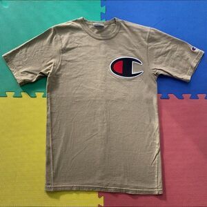 Y2k Champion Big Logo T-shirt Adult Small Top Trendy short sleeve
